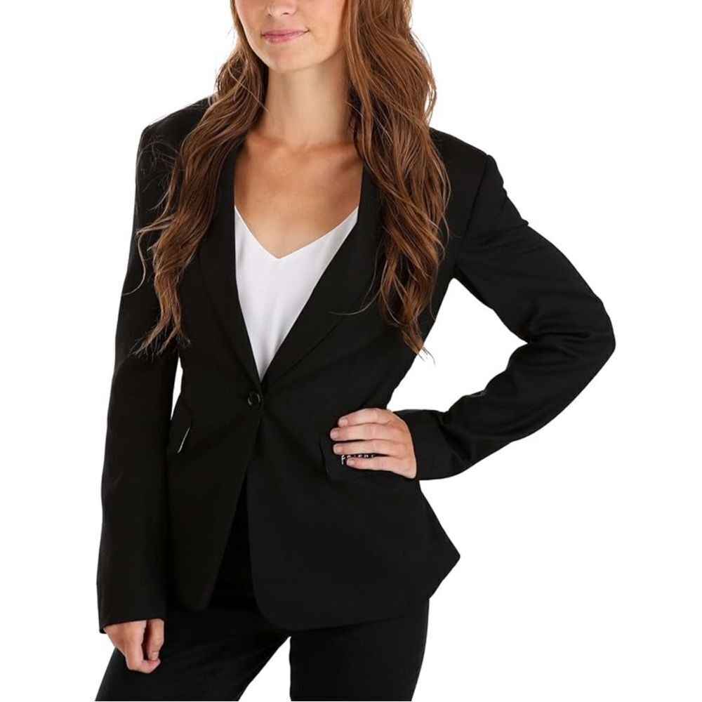 FRIENDS FUN Single Button Black Blazer NWT Size 4 - Picture 16 of 16